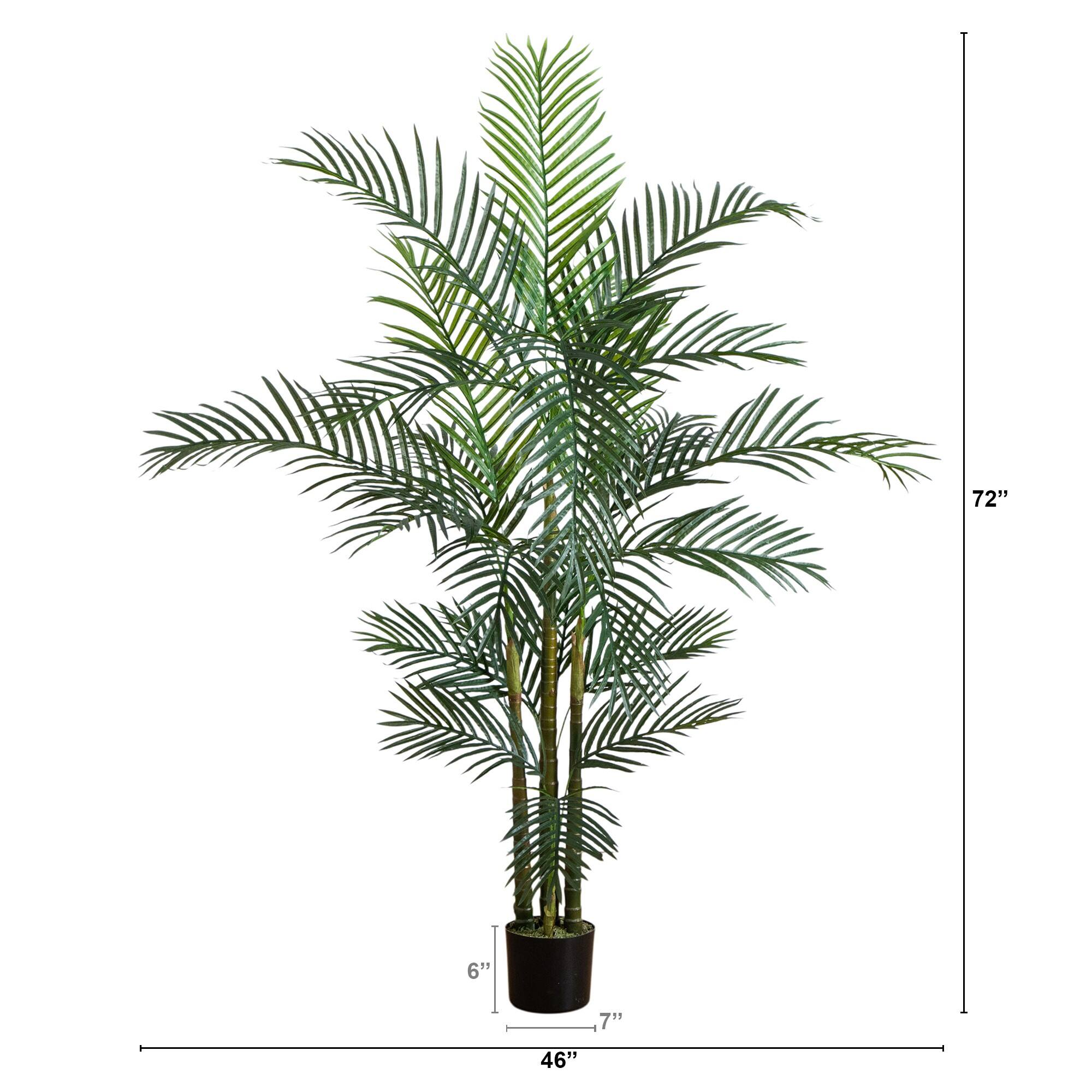6ft. Potted UV Resistant Areca Palm Tree